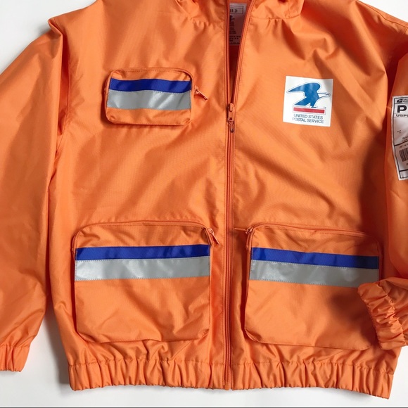 Usps Orange Reflective Jacket Nwt 